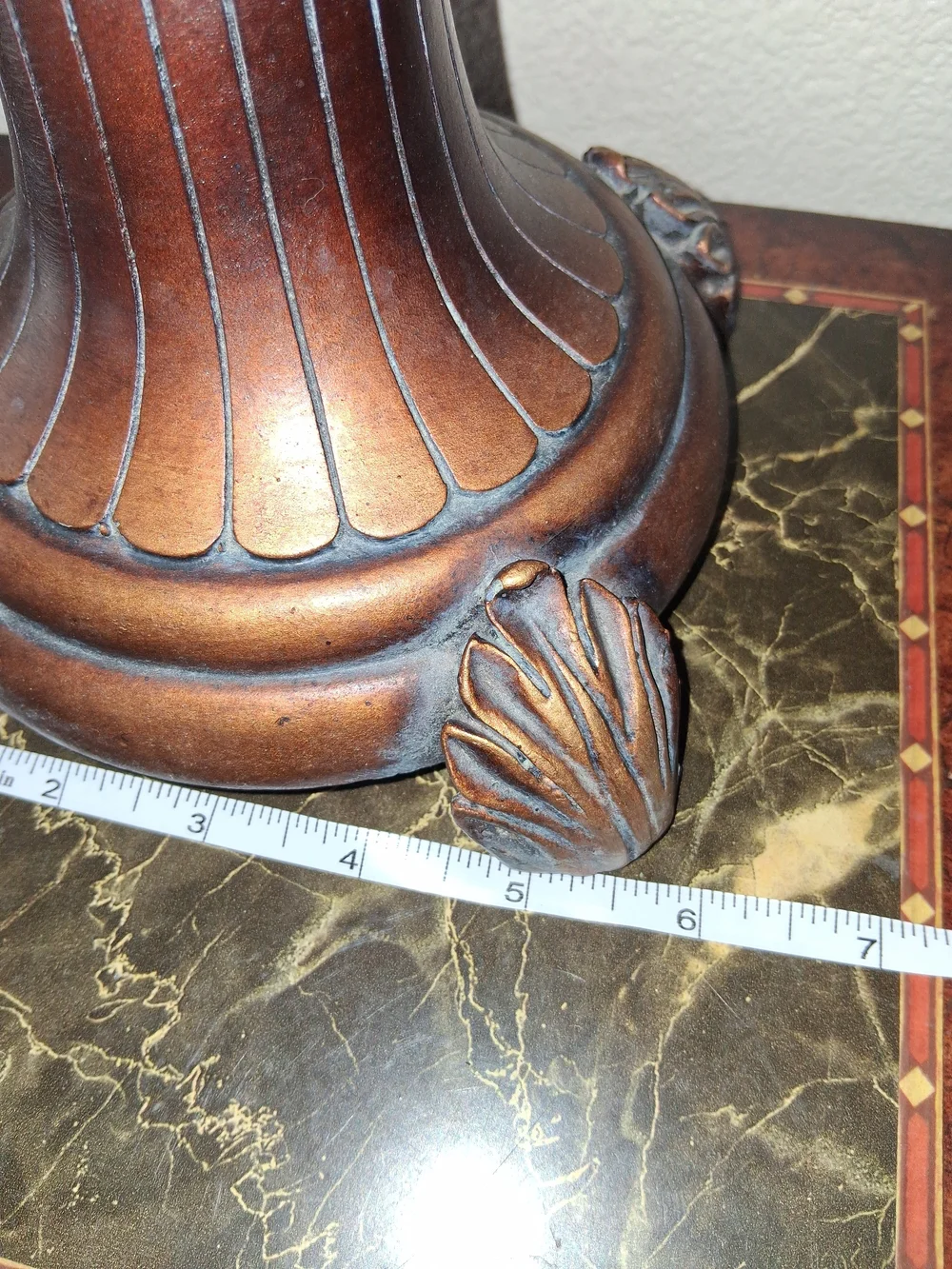 Antique-Style Gold and Bronze Decorative Urn Accent Statement Piece Easel Decor